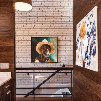 Mt. Adams condo renovation kitchen and staircase Wilcox Architecture